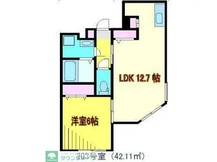 FILLE FLATS KAWAGUCHI HOMCHO(1LDK/2階)の間取り写真