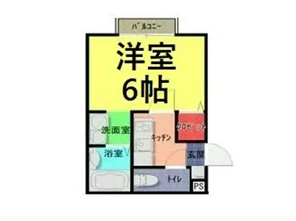 ルーシェ春日部(1K/2階)の間取り写真