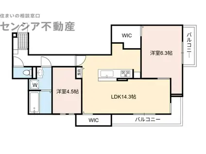 D-ROOM・MB(2LDK/2階)の間取り写真