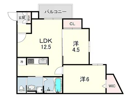 パロス大観町アルデア(2LDK/3階)の間取り写真