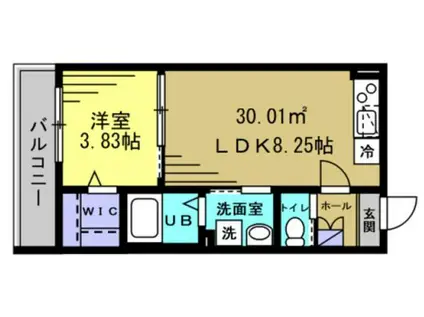 LIOII(1LDK/1階)の間取り写真