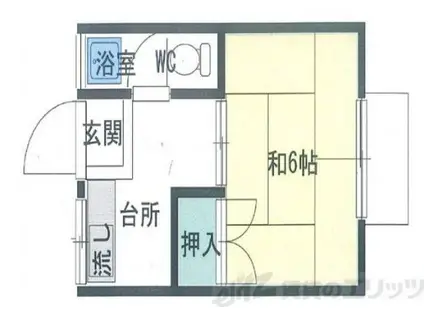 旭永ビル(1K/4階)の間取り写真