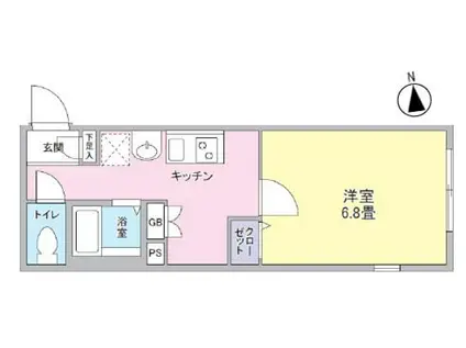 TARINA桜上水(1K/1階)の間取り写真