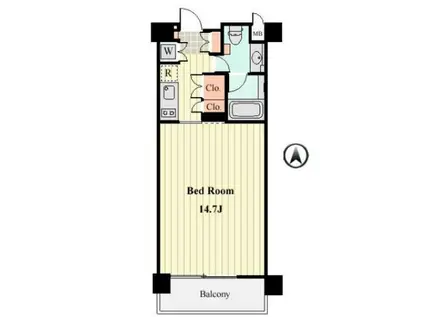 WILLDO清澄(1K/3階)の間取り写真