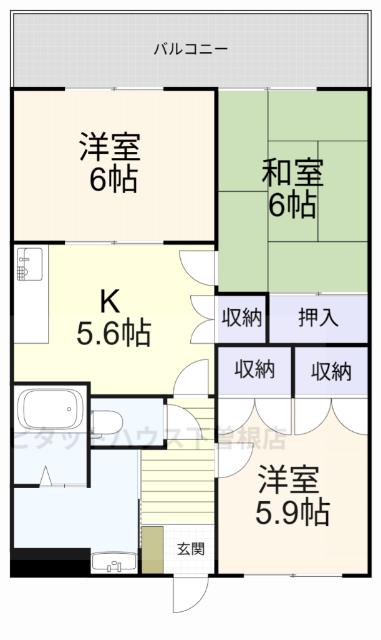 メゾン坂本(3K/1階)の間取り写真