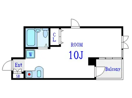 プロシード町屋(ワンルーム/4階)の間取り写真