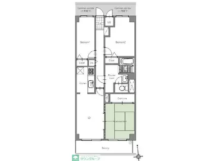 センターコート井の頭公園(2SLK/2階)の間取り写真