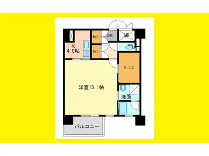 NS FIRST(1K/5階)の間取り写真