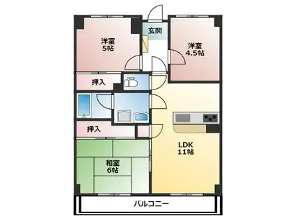 パークアベニュー(3LDK/3階)の間取り写真