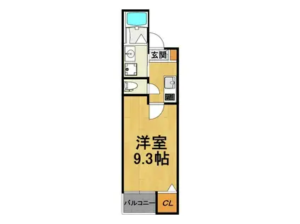 LECOCON稲沢II(1K/2階)の間取り写真