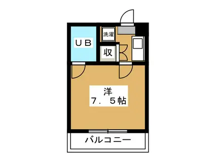 グローリア成城(1K/1階)の間取り写真