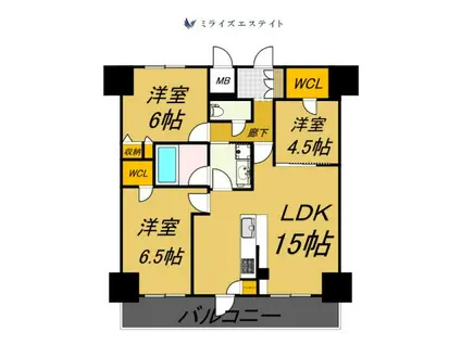 S-RESIDENCE高岳ARDENT(2LDK/8階)の間取り写真