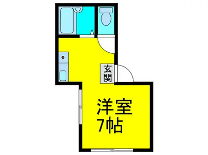 ウェルスタート曽根(ワンルーム/2階)の間取り写真