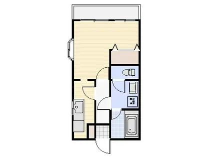 メゾンドール下石倉(1LDK/1階)の間取り写真