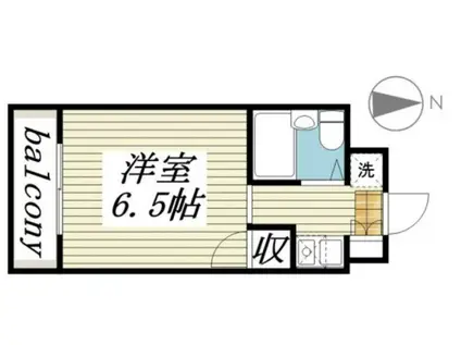 エバーグレイス分倍(ワンルーム/1階)の間取り写真