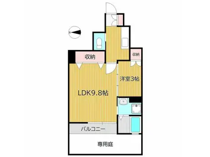 ARIETTA(1LDK/1階)の間取り写真