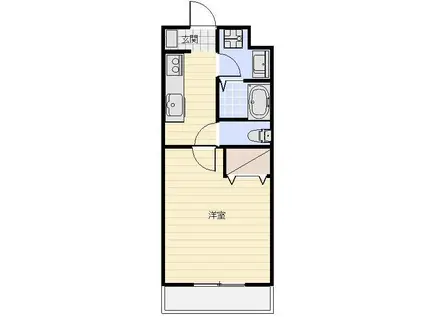 エザンスII(1K/5階)の間取り写真