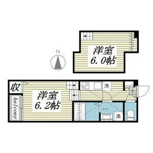 LUNA FORZA新守山(1K/1階)の間取り写真