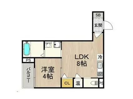 メゾンアイギス(1LDK/3階)の間取り写真