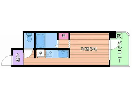 朝日プラザ都島北通タウンルーム(ワンルーム/5階)の間取り写真