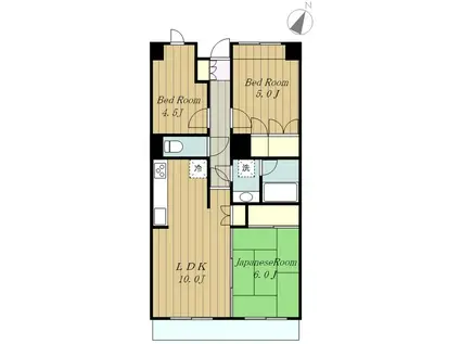 パークノヴァ南町田(3LDK/3階)の間取り写真