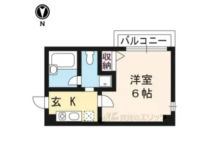 G-STAGE京都油小路(1K/5階)の間取り写真