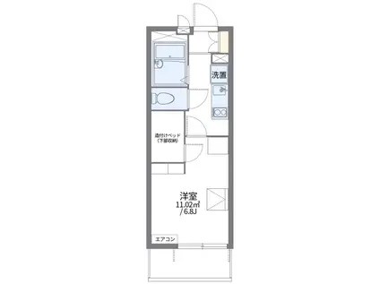 フルセイル北野(1K/1階)の間取り写真