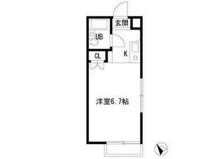 メゾン・ド・調布(ワンルーム/3階)の間取り写真