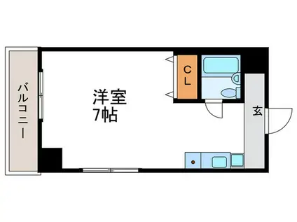 長岡プラザ(ワンルーム/3階)の間取り写真