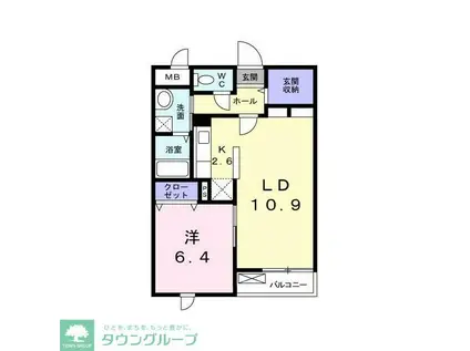 ライルヴィラ(1LDK/2階)の間取り写真