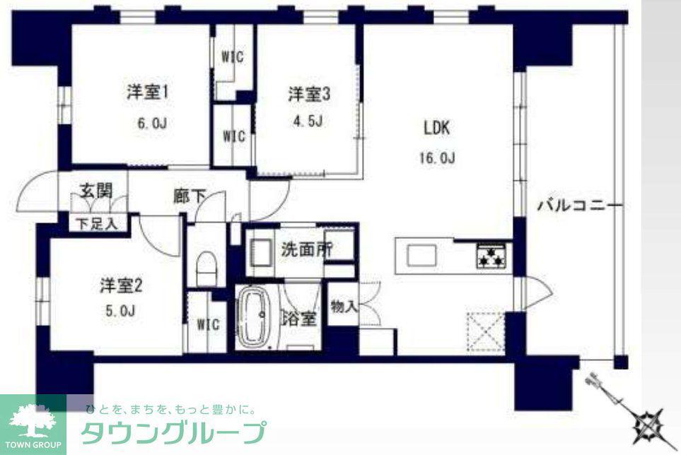 センチュリー千葉みなと(3LDK/8階)の間取り写真