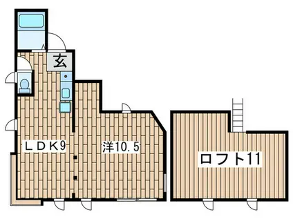 メゾンFUJIMI(1LDK/2階)の間取り写真