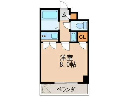 桜マンションII(ワンルーム/3階)の間取り写真