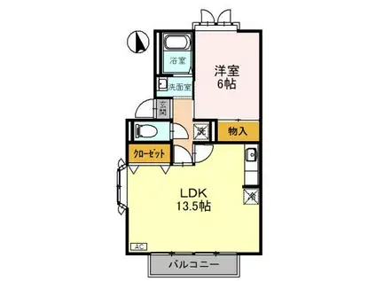 エトワール21(1LDK/1階)の間取り写真