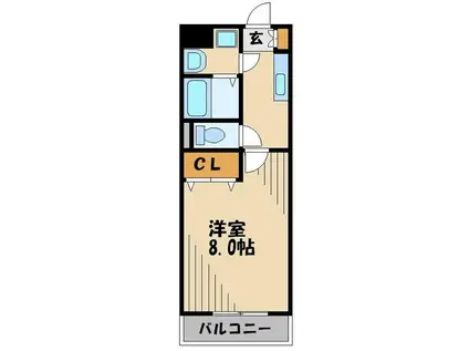 ヴィオラ・コリーヌ(1K/1階)の間取り写真