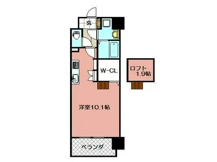 SEPHIROT(ワンルーム/8階)の間取り写真