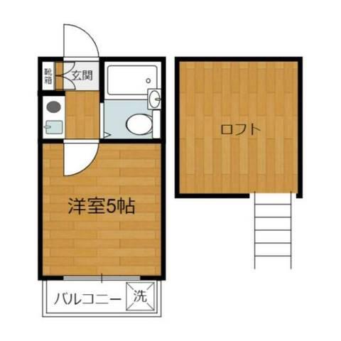 第8小野ハイム(1K/1階)の間取り写真
