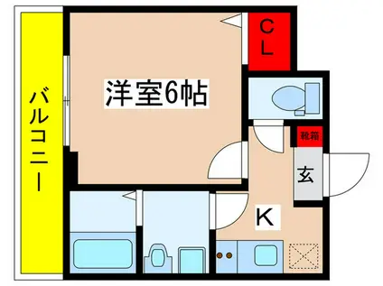 PARK REGALO百合ヶ丘(1K/3階)の間取り写真