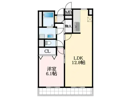 フレアンジュ(1LDK/2階)の間取り写真
