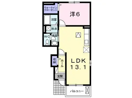 サニーレジデンスN(1LDK/1階)の間取り写真