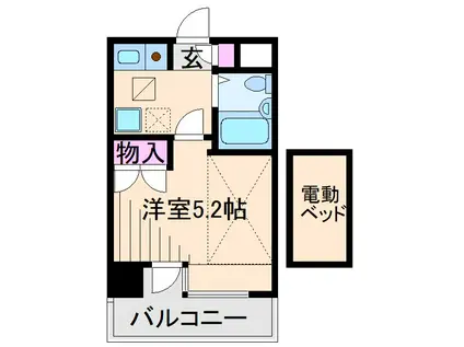 リバー・デイズ綱島(1K/10階)の間取り写真