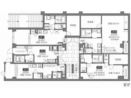 グランヒルズ中落合(1LDK/2階)の間取り写真