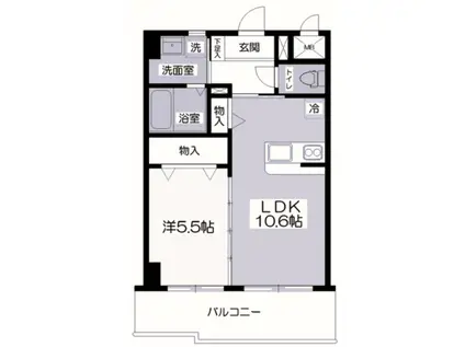 グランドコート嵐山(1LDK/3階)の間取り写真