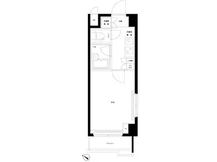 ルーブル西馬込参番館(1K/4階)の間取り写真