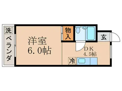 シャトレ森田(1DK/3階)の間取り写真