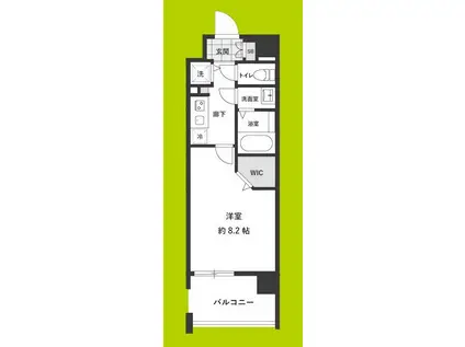 ミラージュパレス ロータスライフ(1K/6階)の間取り写真