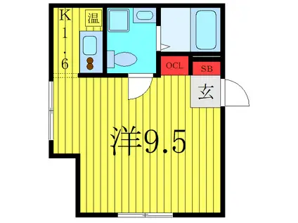 カーサファースト大森(1K/4階)の間取り写真