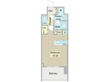 メルカーサ泉(ワンルーム/7階)の間取り写真