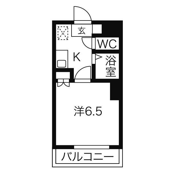 セントラルハイツ滝川(1K/3階)の間取り写真