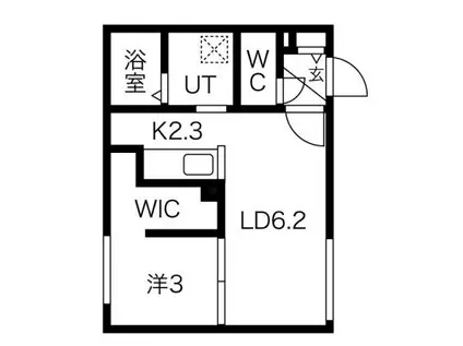 MODERNO N3(1LDK/1階)の間取り写真